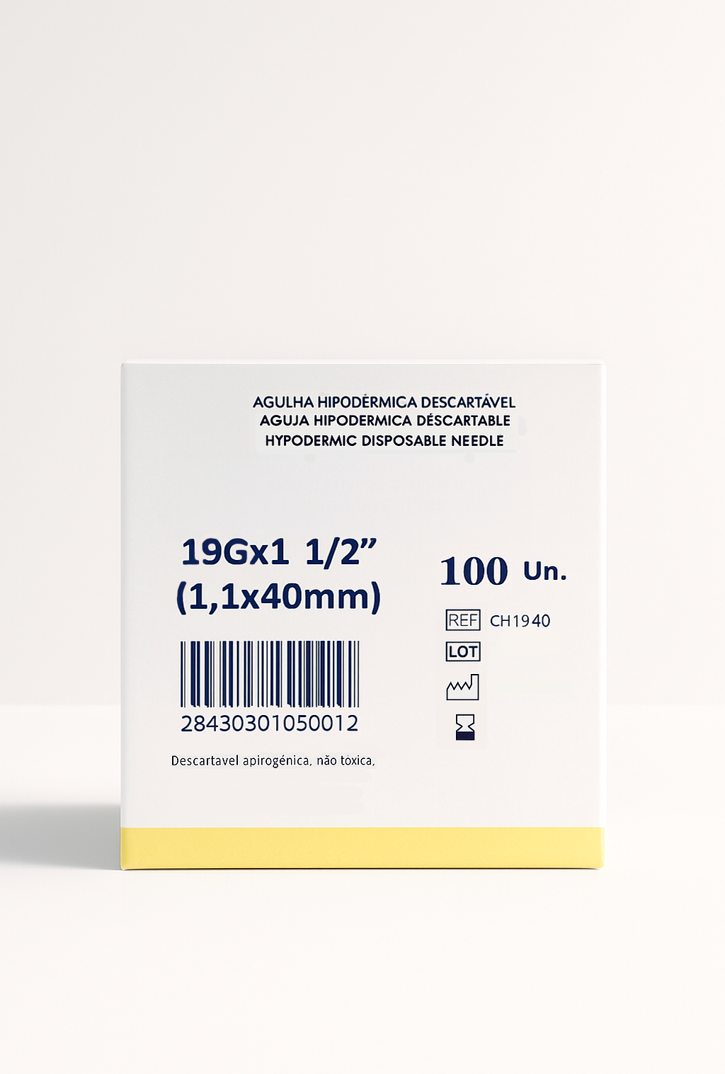 Agulha Hipodérmica 19Gx11/2" (1,1x40mm)