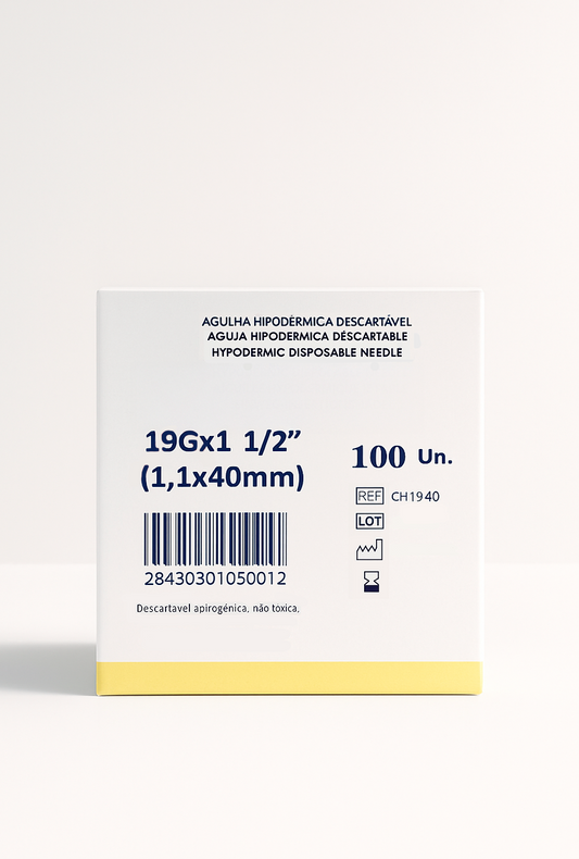 Agulha Hipodérmica 19Gx11/2" (1,1x40mm)