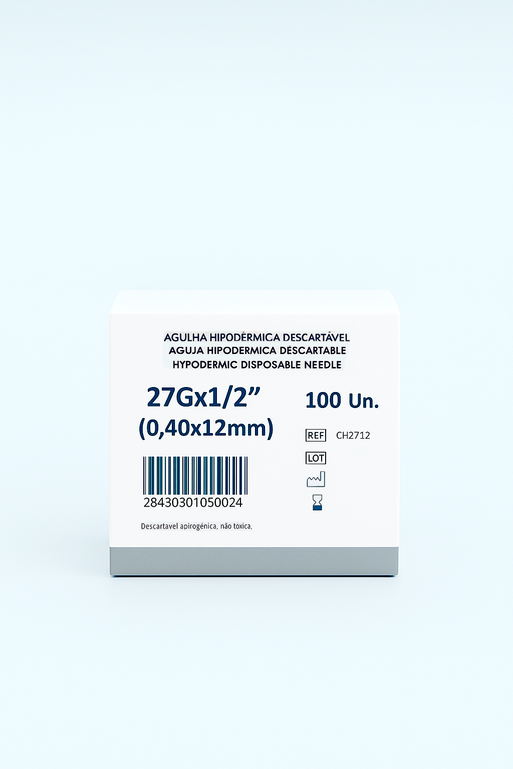 Agulha Hipodérmica 27Gx1/2" (0,40x12mm)